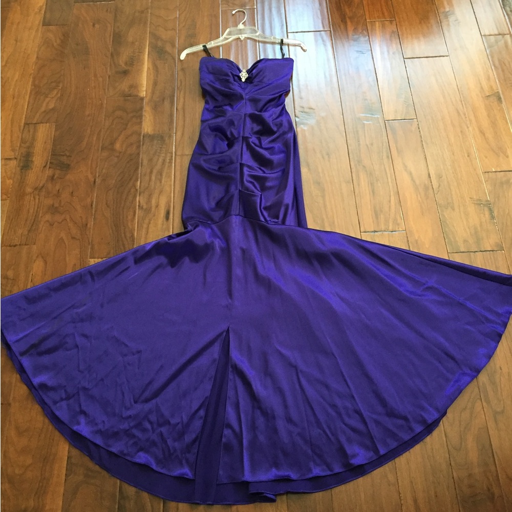 Xscape Strapless Royal Purple Gown $75 Size 8